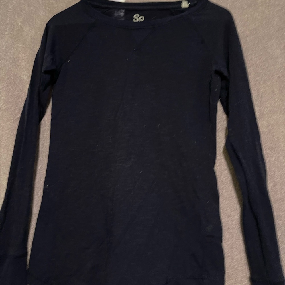 SO Blue Long Sleeve Tee Essential Comfort